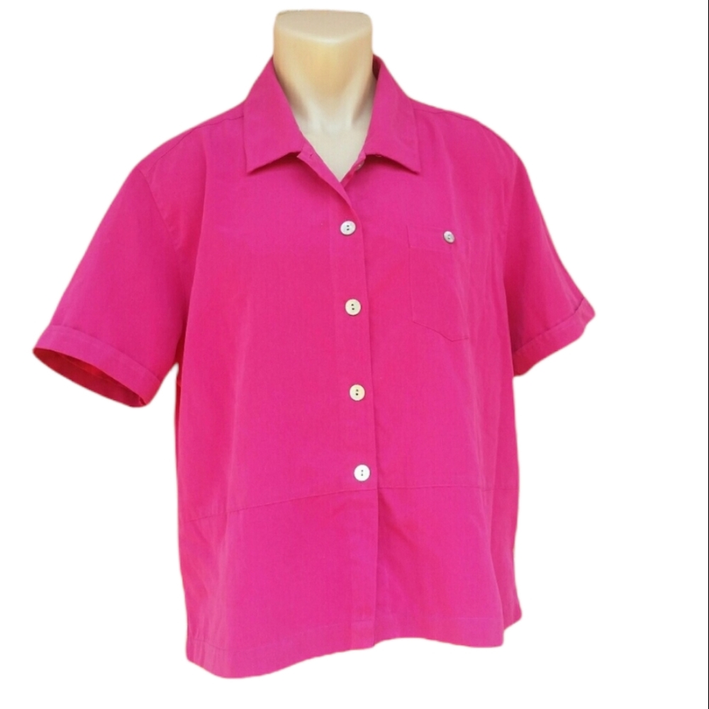 Petite large Travel Smith button down collar